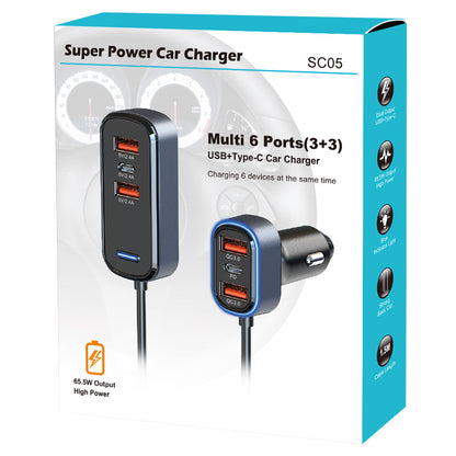 USB-C 4 Ports Car Charger