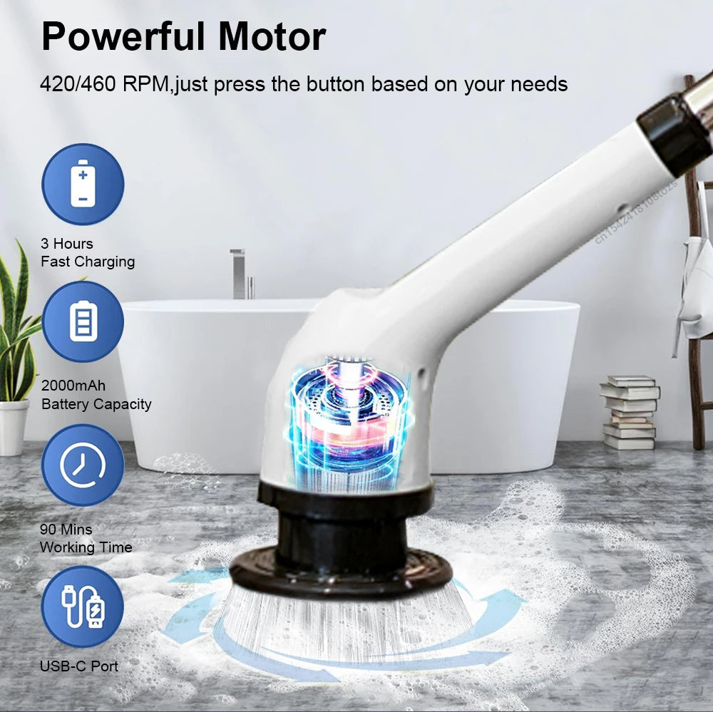 Electric Spin Scrubber Set