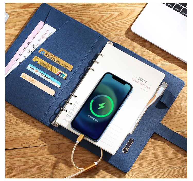 Wireless Charging Notebook Organizer